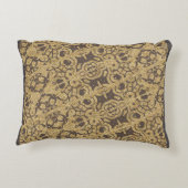 Brown Textured Multi pattern Design アクセントクッション (裏面)