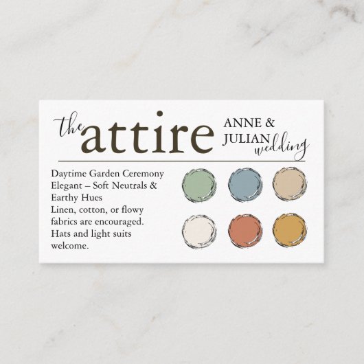 Brown The Attire QR Code enclosure Card  エンクロージャーカード (正面)