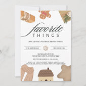 Brown Thingsお気に入りのがクリスマスをプレゼント 招待状 (正面)