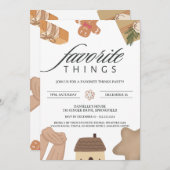 Brown Thingsお気に入りのがクリスマスをプレゼント 招待状 (正面/裏面)