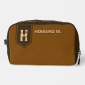 Brown Toiletryバッグfor Man/Father ドップキット (正面)