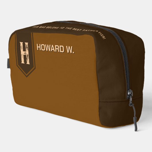 Brown Toiletryバッグfor Man/Father ドップキット (右コーナー)