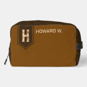 Brown Toiletryバッグfor Man/Father ドップキット (裏面)