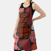Brown tribal geometric background in block patchwo エプロン (インサイチュ)