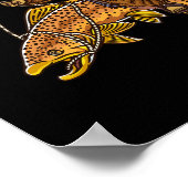 Brown Trout River Fishing Bigfoot Hunting Fisherme ポスター (角)