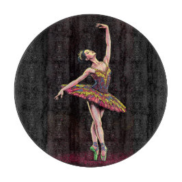 Brown Tutu Ballerina Puzzle – Stunning Dance Art w カッティングボード