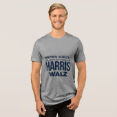 Brown Voices for Harris Walz トライブレンドＴシャツ (正面全面)
