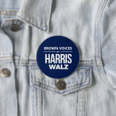 Brown Voices for Harris Walz 缶バッジ (インサイチュ)