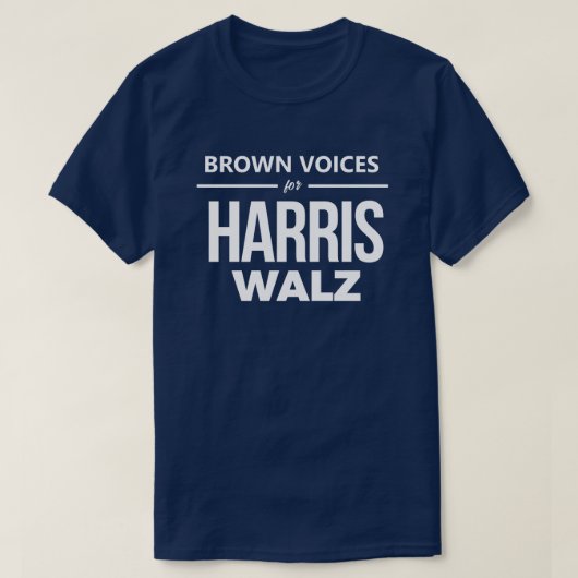 Brown Voices for Harris Walz Tシャツ (デザイン正面)