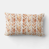 Brown Watercolor Plants ランバークッション (裏面)