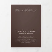 Brown Wedding  三つ折りプログラム (カバー)