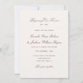 Brown Wedding 招待状 (正面)