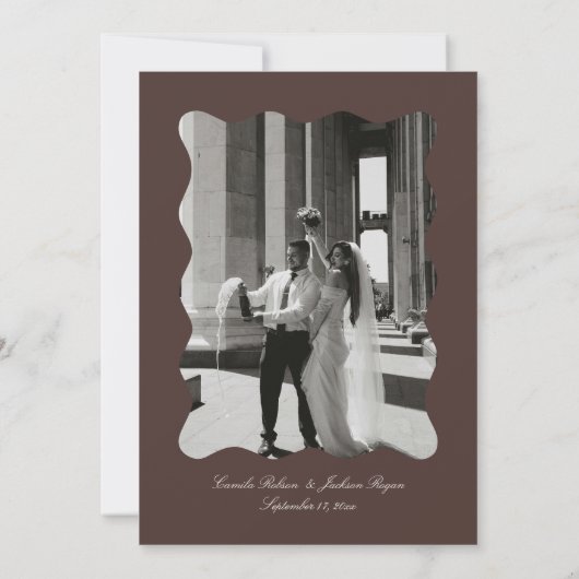 Brown Wedding 招待状 (裏面)