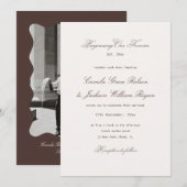 Brown Wedding 招待状 (正面/裏面)