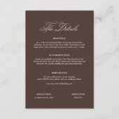 Brown Wedding Details エンクロージャーカード (正面)