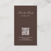 Brown Wedding RSVP Qr Code Enclosure Card エンクロージャーカード (正面)