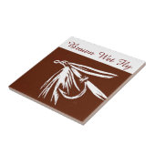"Brown Wet Fly"マスのフライのタイル。 タイル (側面)