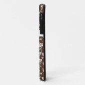 Brown&Whiteの花柄w/Dachshund Case-Mate iPhoneケース (裏面/左)