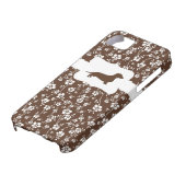 Brown&Whiteの花柄w/Dachshund Case-Mate iPhoneケース (下部)