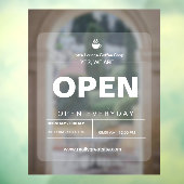 Brown & White Minimalistカフェ公開発表 ウィンドウサイン (シート3)