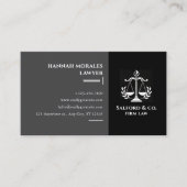 Brown & White Minimalist Attorney Modern Lawyer 名刺 (正面)