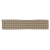 Brown White Plaid Classic Pattern Table Runner ショートテーブルランナー (横)