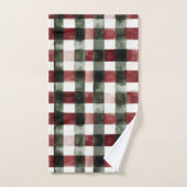 Brown White Winter Snowflakes   バスタオルセット (ハンドタオル)