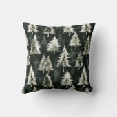 Brown White Winter Snowflakes Christmas クッション (裏面)