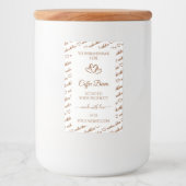 Brown White Word Cloud Frame製品ラベルハート フードラベル (正面)