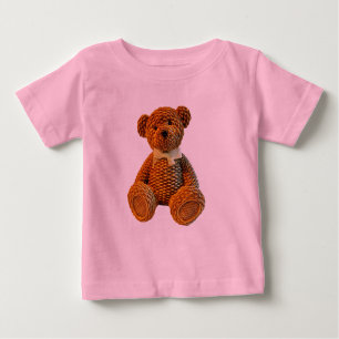 Brown Wicker Teddy Bear ベビーTシャツ