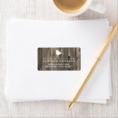 Brown Wood素朴とSweet Birdの新しいアドレス ラベル (インサイチュ)