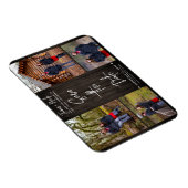 Brown Wood 素朴 4枚の写真Save the Date 結婚's マグネット (右側)