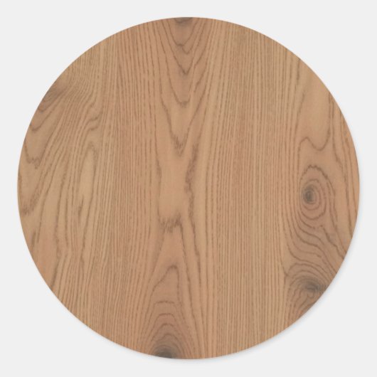  Brown Wood Grain ラウンドシール (正面)