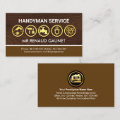 Brown Wood Layers Home Builder 名刺 (正面/裏面)