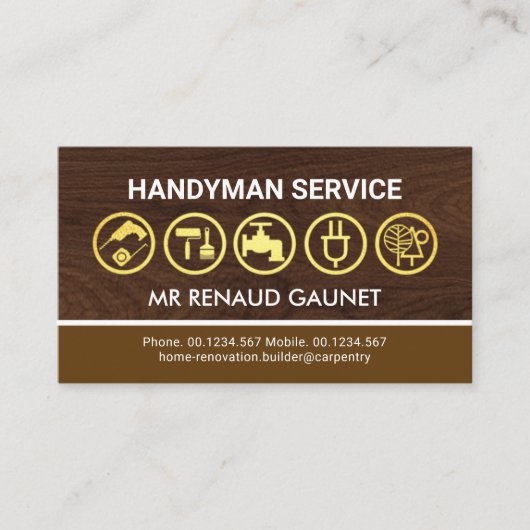 Brown Wood Layers Home Builder 名刺 (正面)