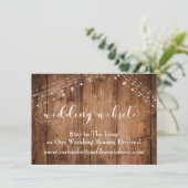 Brown Wood & Lights素朴のWebサ結婚イト エンクロージャーカード (スタンド正面)