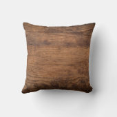 Brown wood texture. Abstract background, empty tem クッション (裏面)