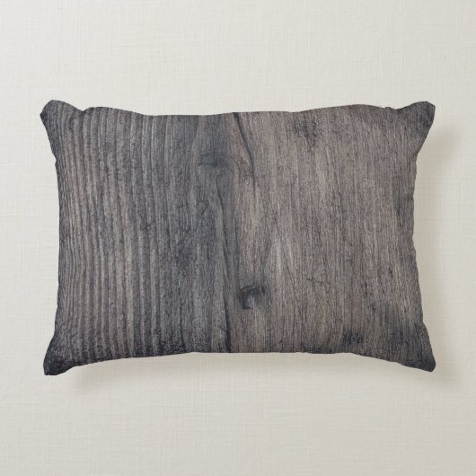 Brown wooden board アクセントクッション (正面)