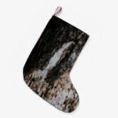Brown wooden log スモールクリスマスストッキング (正面 (吊り時))
