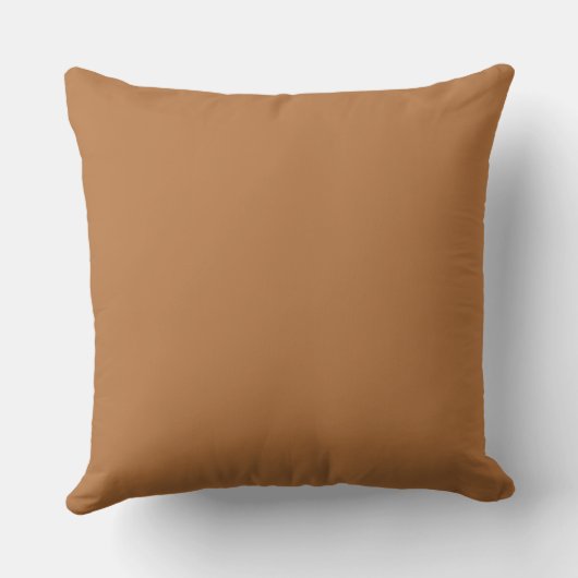 Brown Yellow Autumn Leaves Pattern Throw Pillow クッション (裏面)