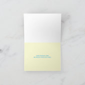 Brown Zebra Print/Blueベビーおめでとうカード カード (内部)