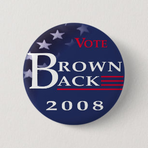 Brownback 2008ボタン 缶バッジ
