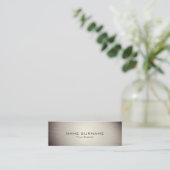 BrownGoldのモダンな金属スタイルの小型名刺 スキニー名刺 (スタンド正面)