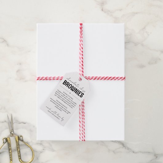 Brownie Mix in a Jar Gift ギフトタグ (より糸付き)