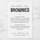 Brownie Mix in a Jar Gift フードラベル (シングルラベル)