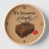'Brownie O'Clock'ケーキをテーマにしたフードグラフィック 壁時計 (正面)