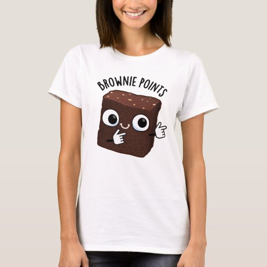 Brownie Points Funny Snack Pun Tシャツ (正面)
