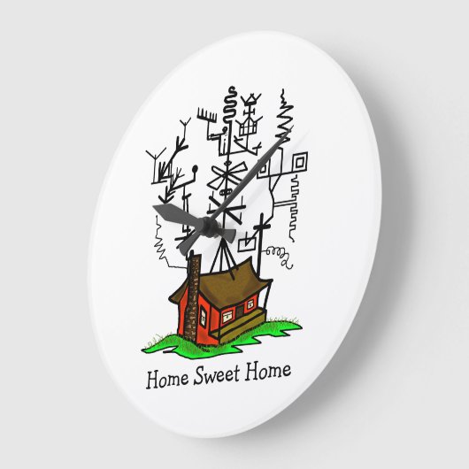 Brownielocksによる熱狂するHam無線アンテナ時計 ラージ壁時計 (傾斜)