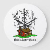 Brownielocksによる熱狂するHam無線アンテナ時計 ラージ壁時計 (正面)