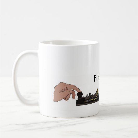 Brownielocks著アマチュア無線の"握りこぶしの戦い"のマグ コーヒーマグカップ (左)